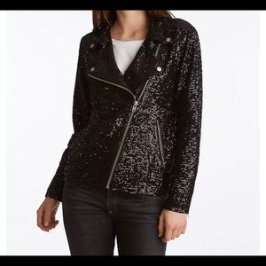 Adyson Parker black sequin motto style jacket